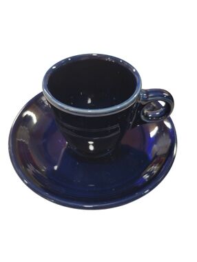 Fiesta® Cobalt Demitasse Cup & Saucer Set Espresso Fiestaware HLC USA